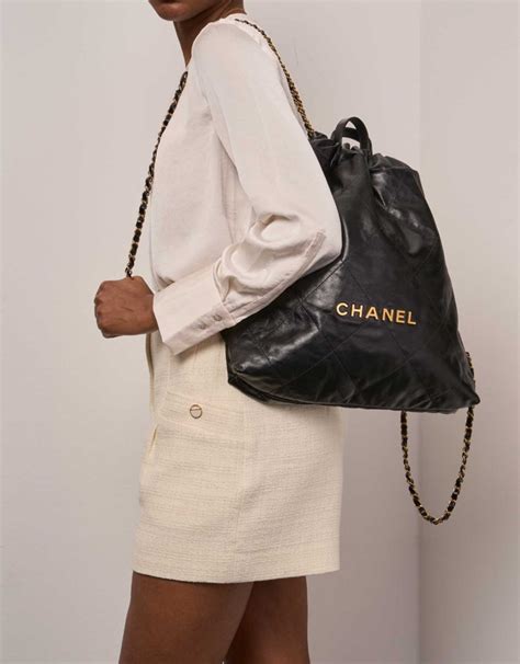 chanel grained crumpled calfskin backpack|Chanel 22 backpack.